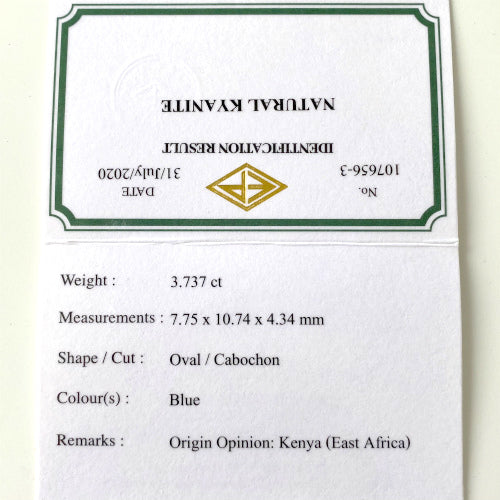 らしさがGood👍3.737ct💎 通称「中川家兄」作品✨ 超美色“ロイヤルブルー”カイヤナイト特集💎