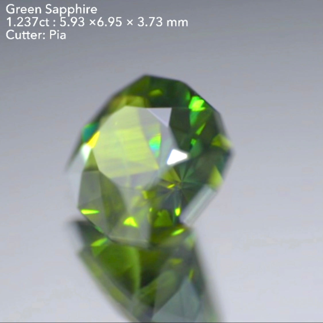 濃くて綺麗なGreen🌳マダガスカル産サファイア1.237ct★ピアッちゃん作品👍GTJ名物【HPオークション】こちらはクーポンはごめんなさい🙏