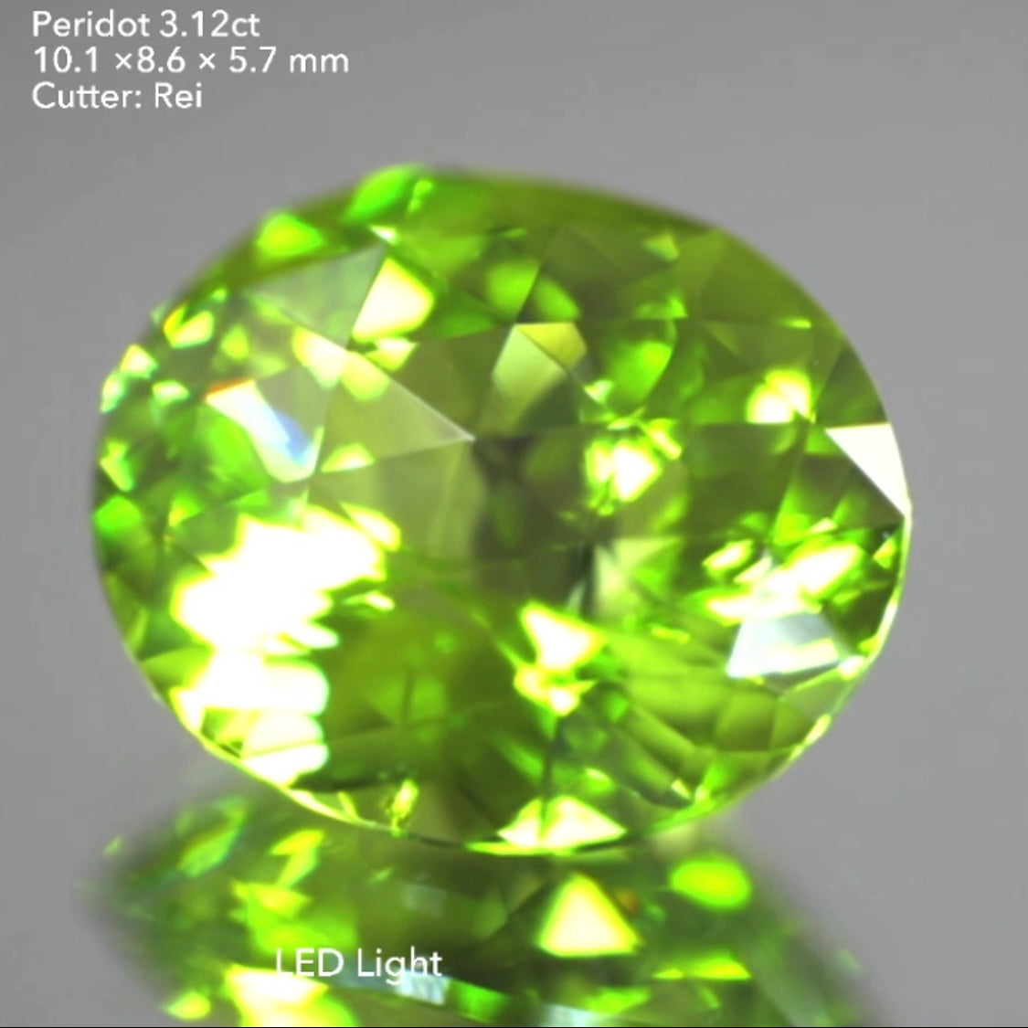 細かい三角が見事に煌めき✨ローズカットペリドット3.12ct💎レイちゃん作品👍今なら『クーポン or ZB』のご利用もOK❗️