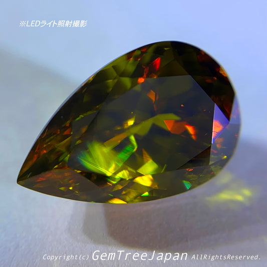 針インクルが良質ファイアーと混じり合うゲオ先生作品パキスタンスフェーン3.69ct💎