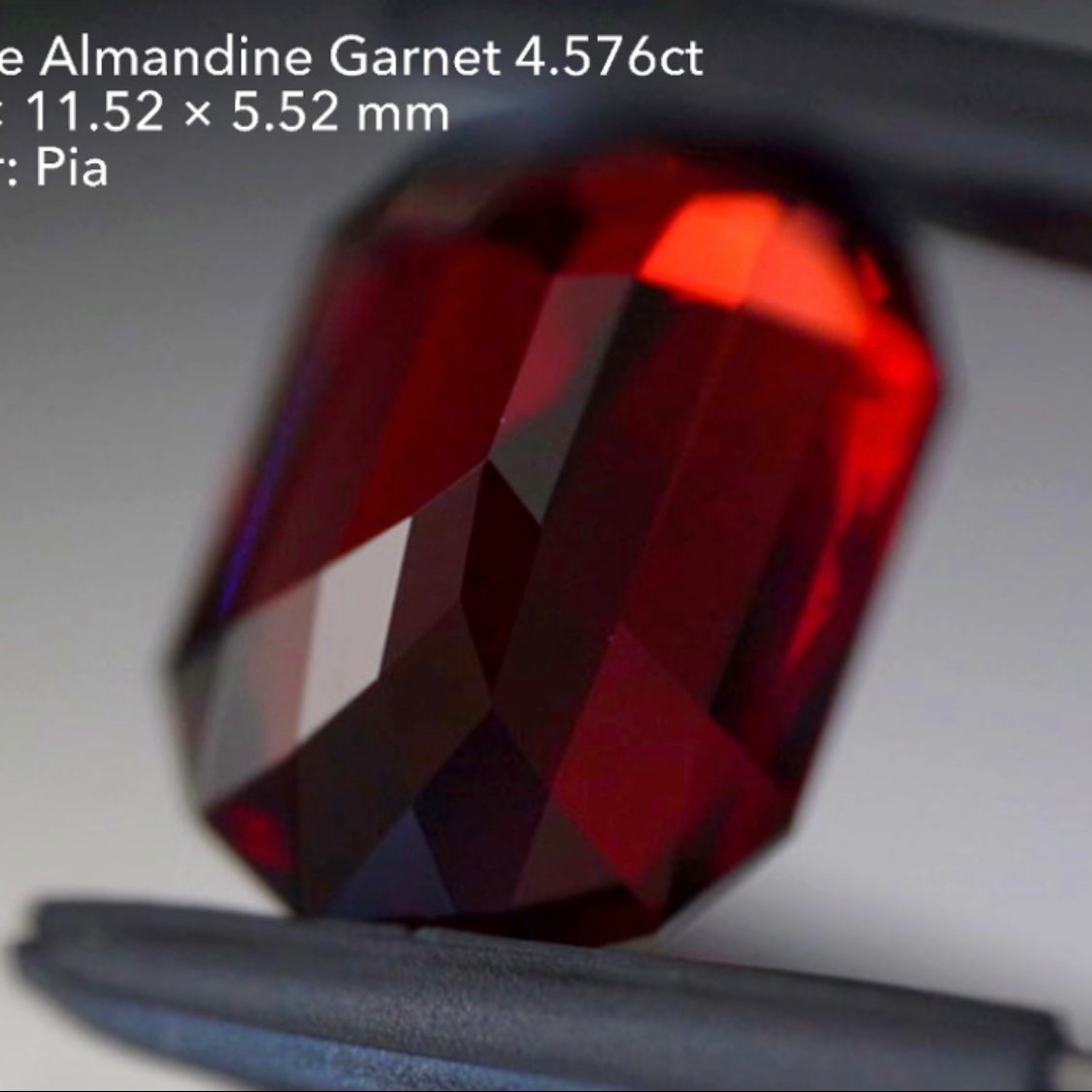 濃厚レッド✨大粒パイロープアルマンディンガーネット4.576ct💎ピアッちゃん作品