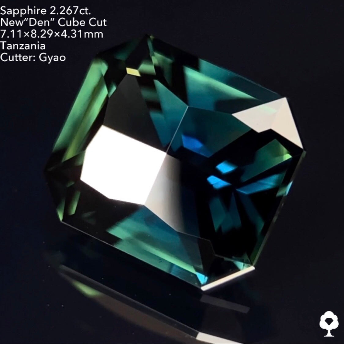 【SOLDOUT】新型『田(デン)カット』美色サファイア2.267ct