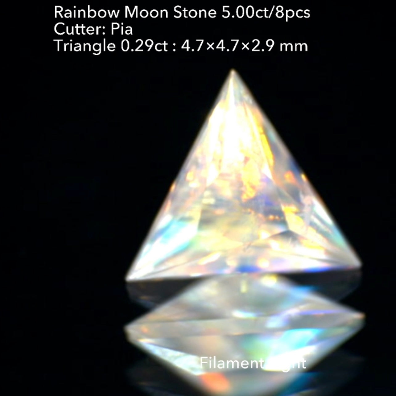 4日22:00終了💨2022年初売りオークション❗️GTJ の大人気アイテム💎3~10角形の多角形セット✨レインボームーンストーン8個で5.00ct🌈🌖💎ピアッちゃん作品👍