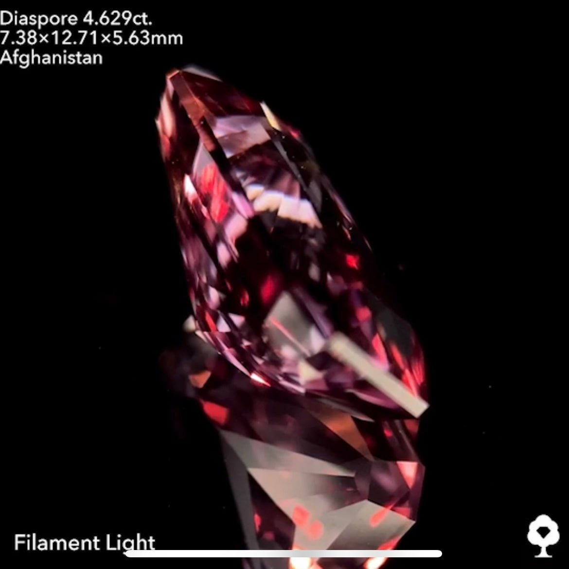 ゲオちゃんのオクタゴンリボンカット!ワンポイントプラスでより洗練された輝き★ダイアスポア4.629ct【カッター当てクイズ作品③】