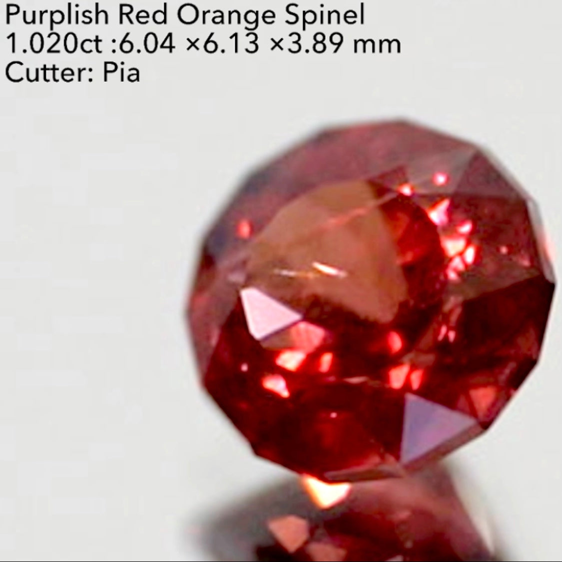 【SOLD OUT】複雑で個性的な美色「パープリッシュレッドオレンジ」スピネル1.020ct💎ピアッちゃん作品