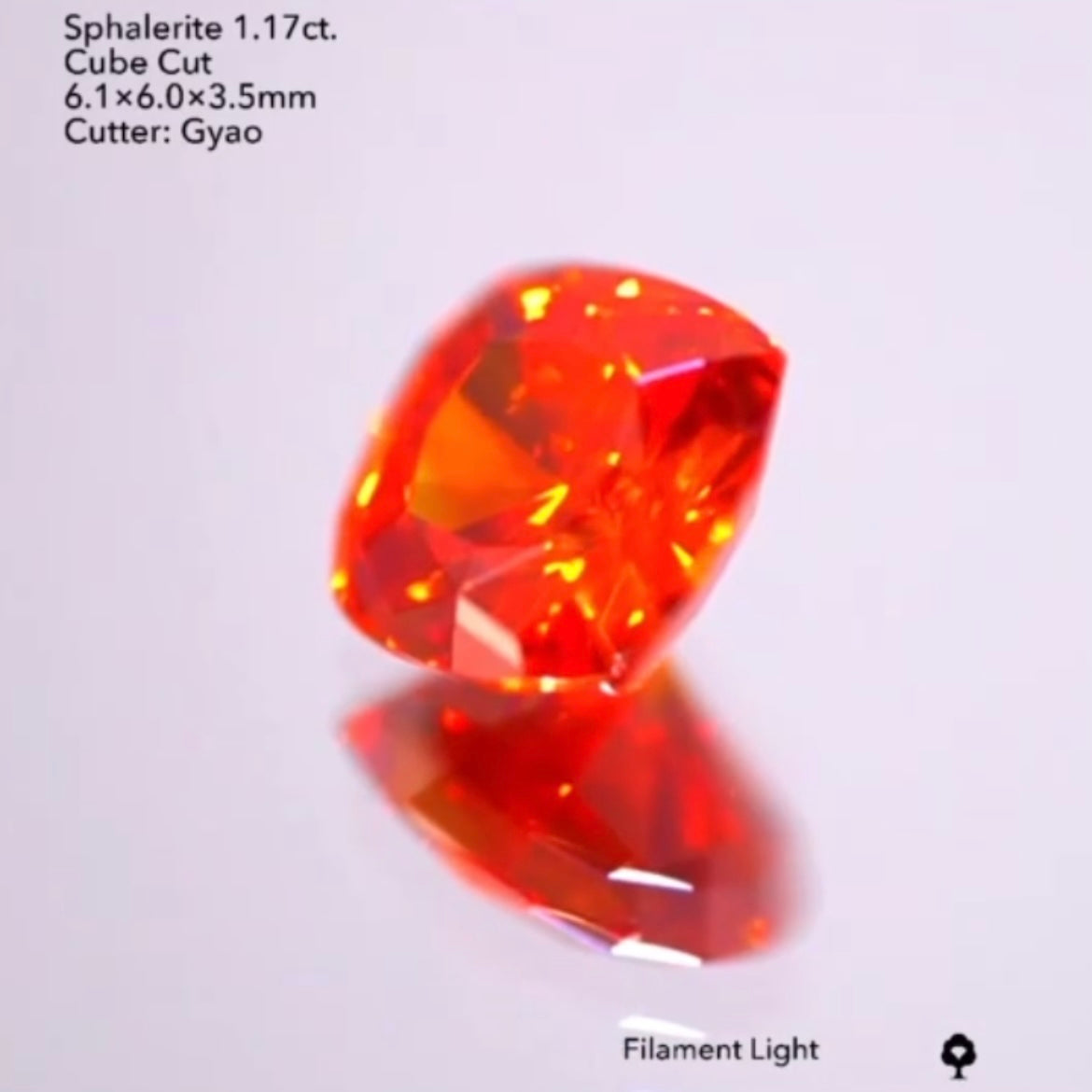 透き通る艶オレンジ🔥スファレライト1.17ct./ゲオちゃん作品