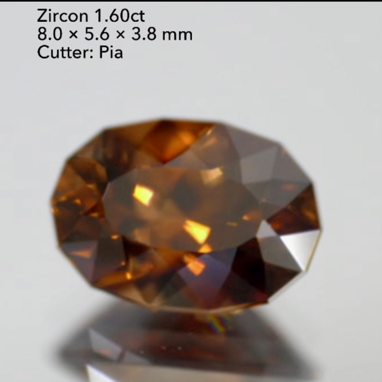 煌めくチョコレートカラー✨ファンシーオーバルジルコン1.60ct💎ピアッちゃん作品👍GTJ名物【HPオークション】こちらはクーポンはごめんなさい🙏