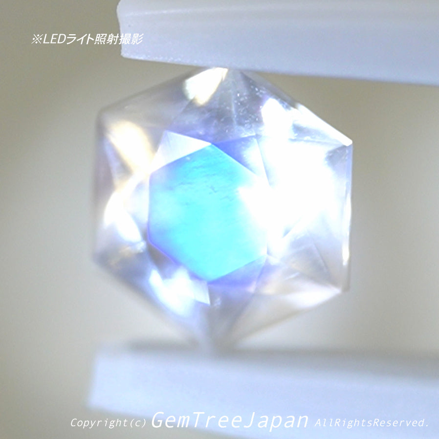 【3個セット✨】ムーンストーン6.7.8角形計1.99ct💎ピアッちゃん作品