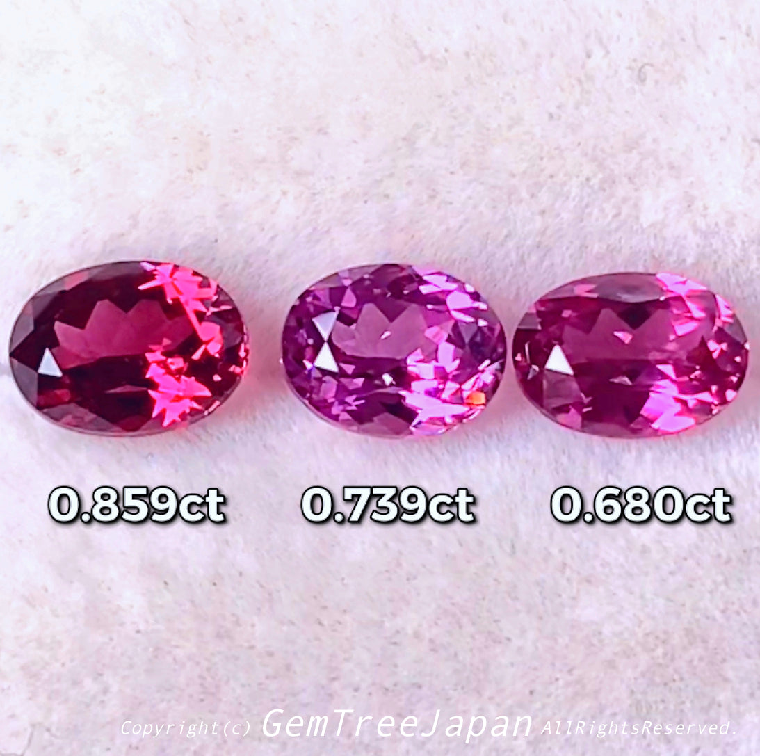 続いても『GTQ MAX』👍ピアッちゃん作品初披露😉美しい3色ガーネットセット計2.278ct✨💎