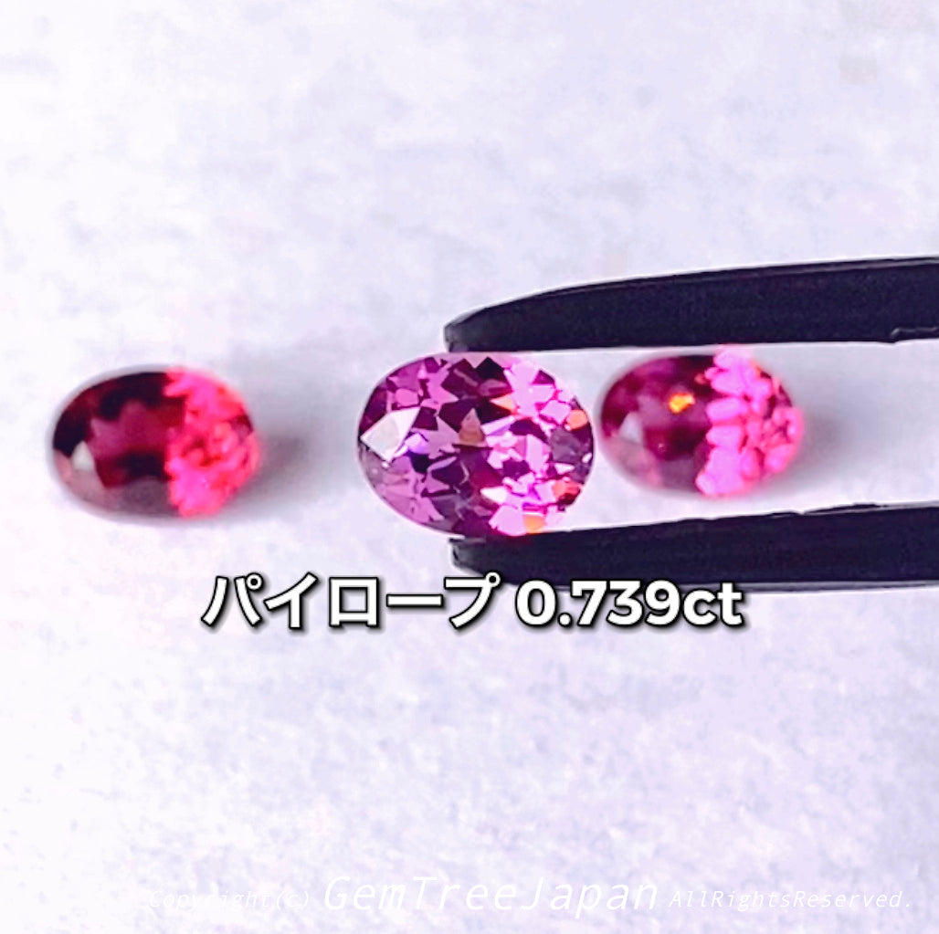 続いても『GTQ MAX』👍ピアッちゃん作品初披露😉美しい3色ガーネットセット計2.278ct✨💎