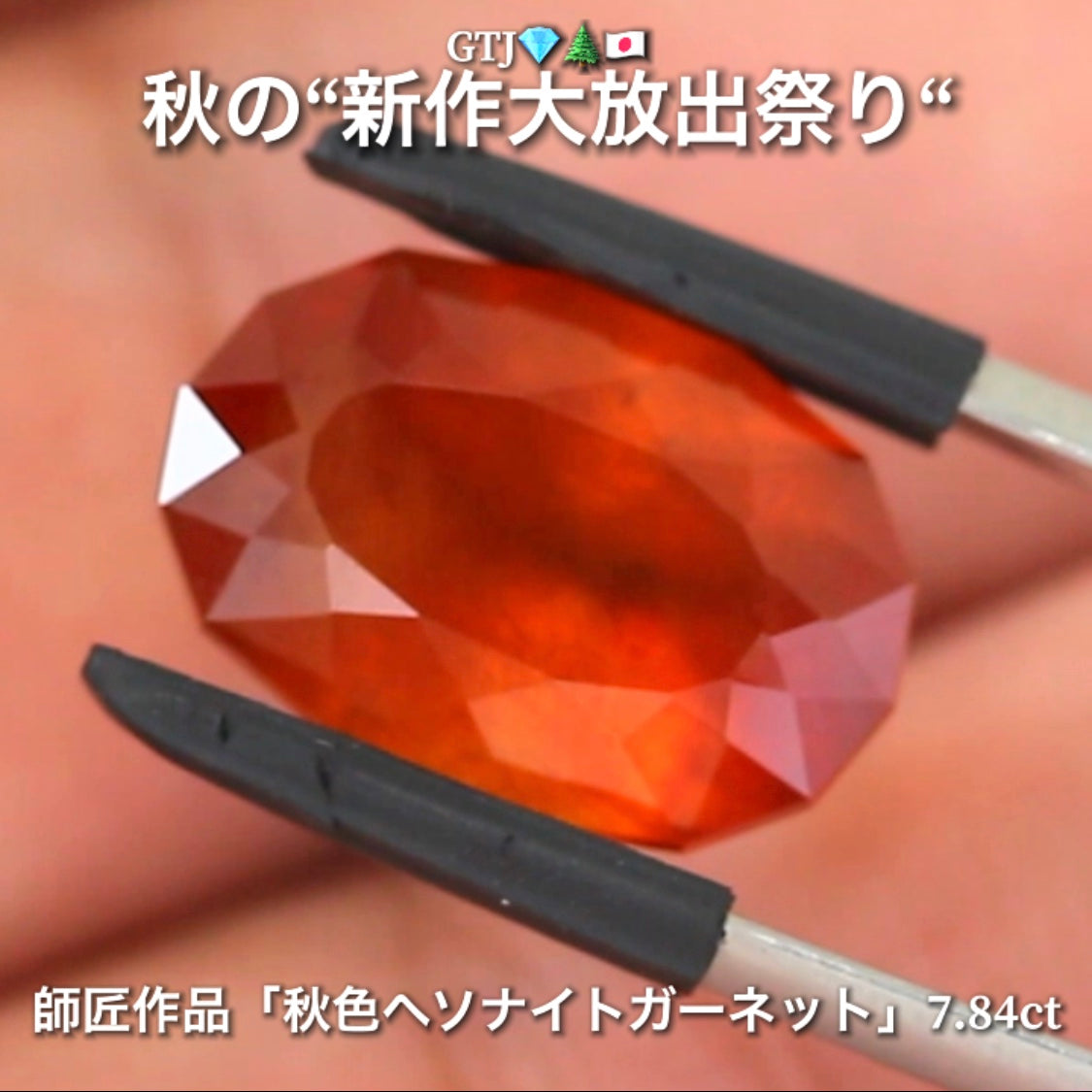 出た〜師匠作品❗️これぞ秋色💎大粒ヘソナイトガーネット7.84ct✨さすが師匠😍季節感満載の“趣”を楽しめる作品です♬秋の“新作大放祭り🍁”+超時短Auctionでご紹介❗️こちらは本日「18時18分終了」となります⏰