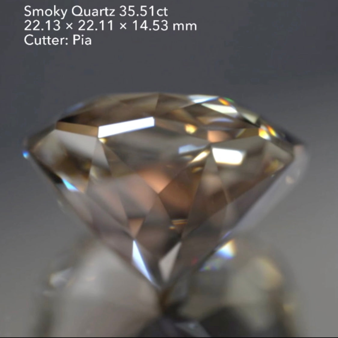 ★ユサシゴロー加入記念★支援ハラキリ1円オークション★ギザギザしたガードルにご注目👍大粒スモーキークォーツ35.51ct✨12/8スタート〜1/8終了🤣 ピアッちゃん作品