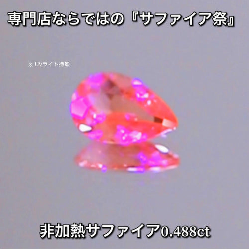 非加熱ピンク0.488ct💎専門店ならではの“サファイア祭り”✨魅力的な即決価格を付けてオークションでご紹介❗️こちらは本日「22時00分終了」となります⏰