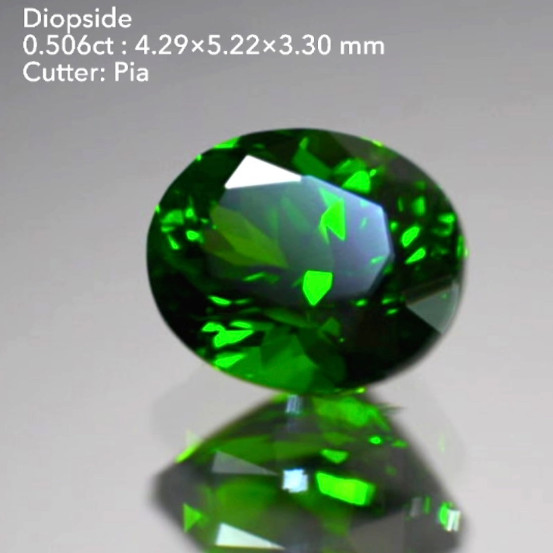 【SOLD OUT】濃厚美色💚ダイオプサイト0.506ct✨ピアッちゃん作品(LIVE中のお問合せ一番乗り特価でのご紹介です)