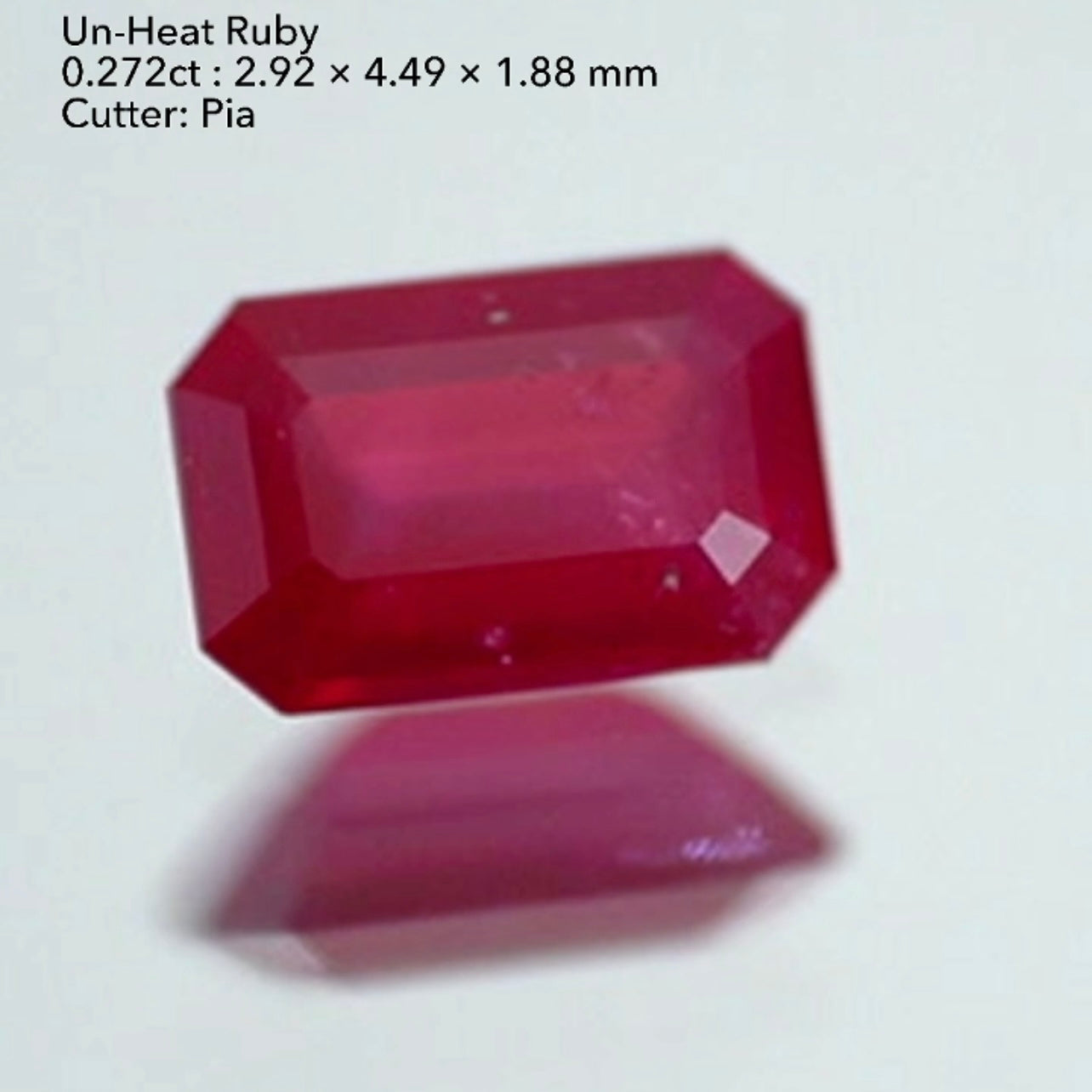 ZB利用OK👌🏻 他にないシルキーマットが刺さる❣️非加熱ルビー0.272ct✨ピアッちゃん作品💖3/29チハルームご紹介作品💖