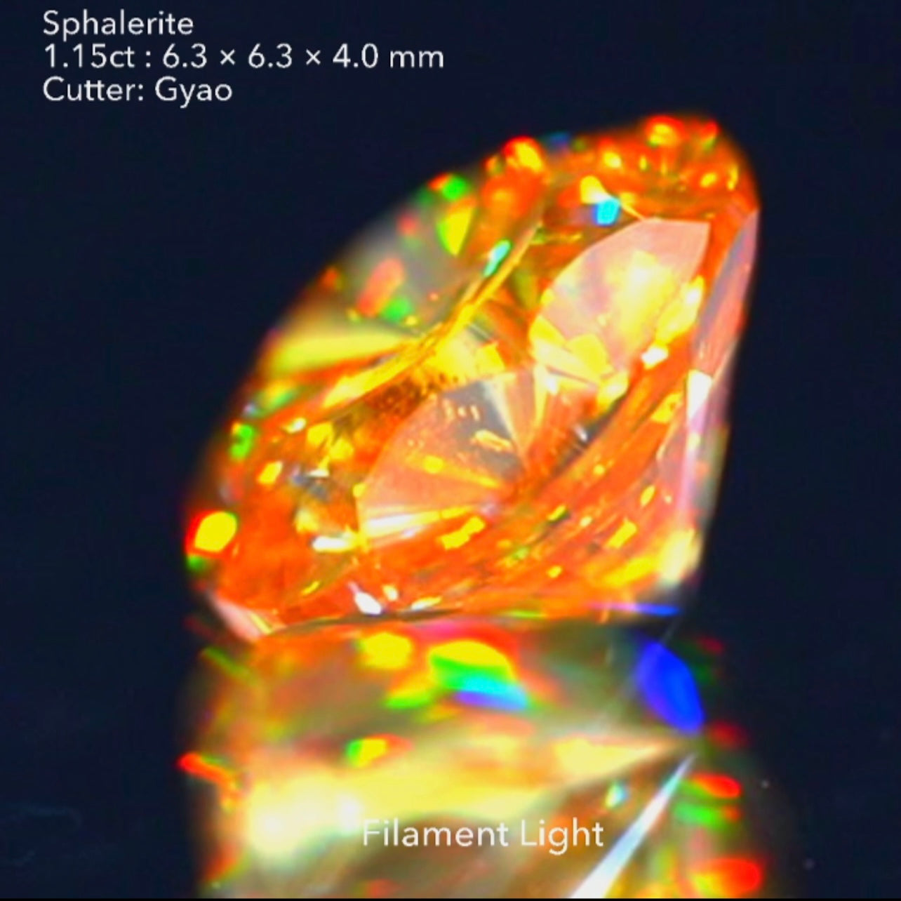 輝く太陽を独り占め☀️スファレライト1.15ct✨新コイン風カット👍ゲオちゃん作品