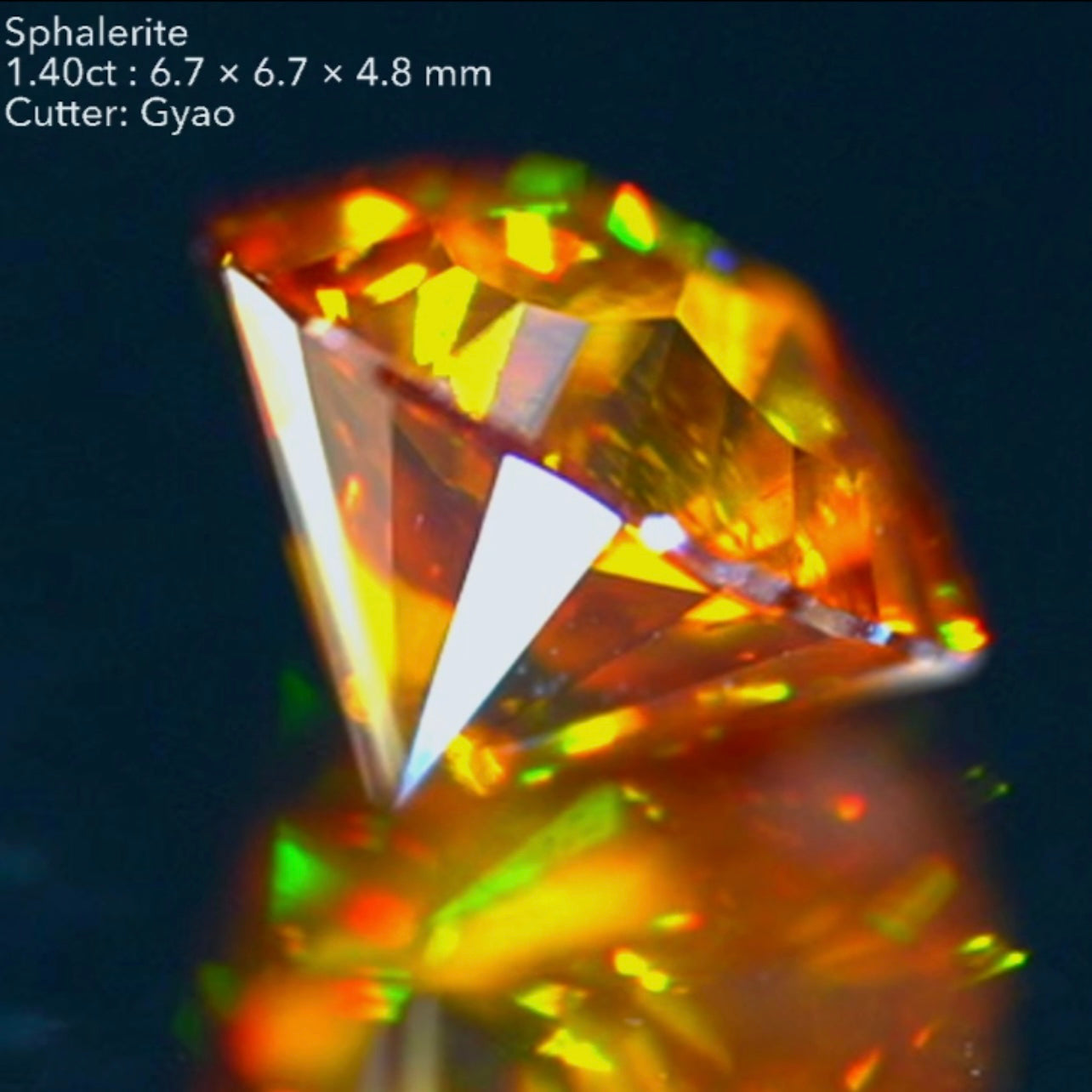 中心にポツンと一粒キューブ🎁✨スファレライト1.40ct✨厚みが活きた深みのある輝き👍ゲオちゃん作品💎2/10スタート〜3/10終了🤣