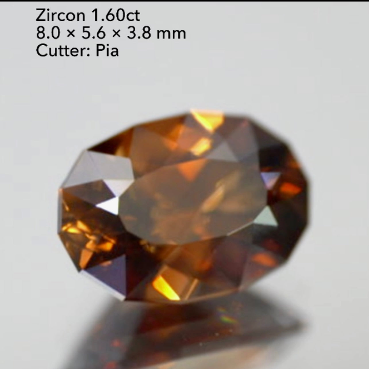 煌めくチョコレートカラー✨ファンシーオーバルジルコン1.60ct💎ピアッちゃん作品👍GTJ名物【HPオークション】こちらはクーポンはごめんなさい🙏