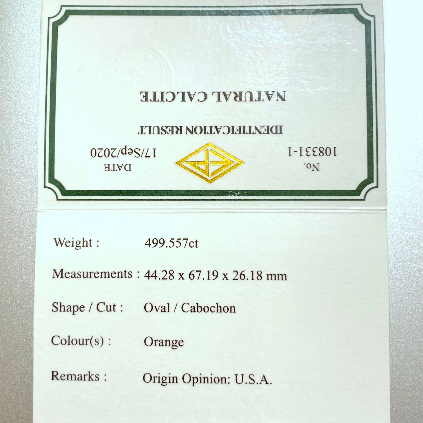 今度はナントっ❗️『約500ct』✌️GemTreeJapanのこだわり『GTQ』の真逆をいく企画“綺麗じゃないけどデカくて安い『巨石シリーズ』”❗️美味しそうな色合いのカルサイト🍯