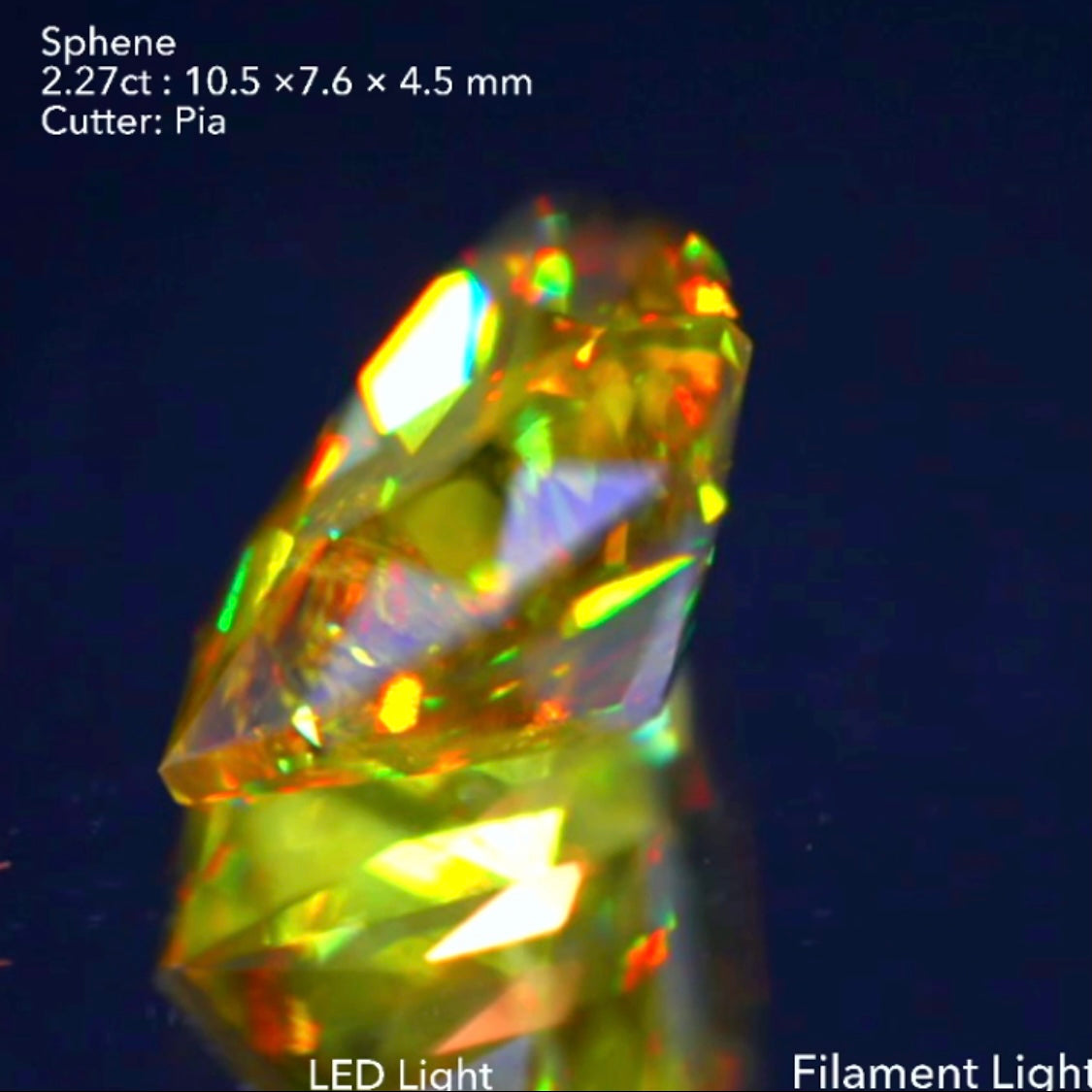 煌めく槍型✨マダガスカル産スフェーン2.27ct💎ピアッちゃん作品