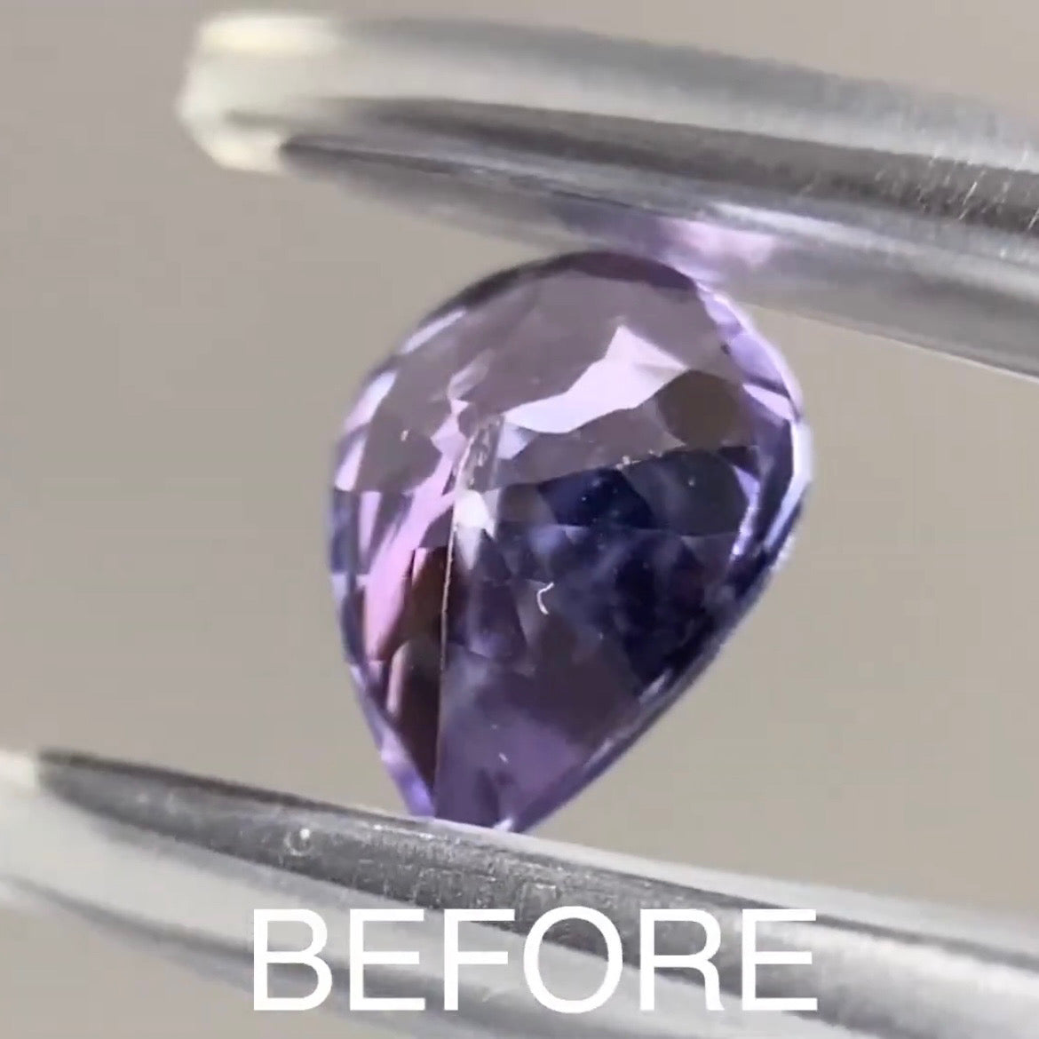 【BeforeAfterギャンブル企画】カットがモヤモヤするBefore宝石が生まれ変わる‼️タンザナイトBefore 1.13ct.