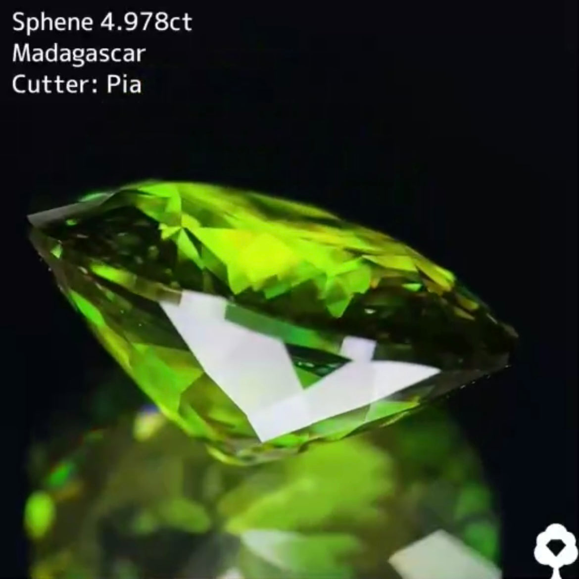 【マダガスカル産極上グリーン】スフェーン 4.978ct