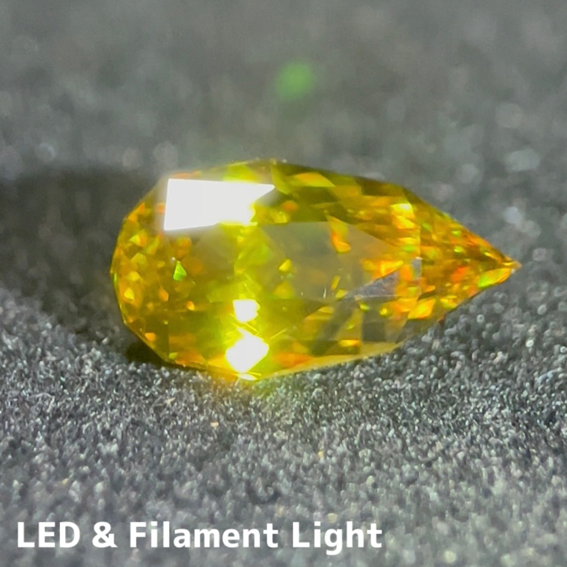 6ctから抽出された鋭くギラめくシャープペアシェイプ★スフェーン1.885ct ピアッちゃん作品★ハラキリプライス