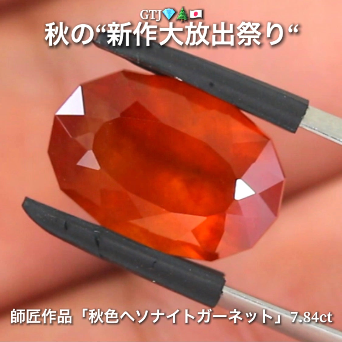 出た〜師匠作品❗️これぞ秋色💎大粒ヘソナイトガーネット7.84ct✨さすが師匠😍季節感満載の“趣”を楽しめる作品です♬秋の“新作大放祭り🍁”+超時短Auctionでご紹介❗️こちらは本日「18時18分終了」となります⏰