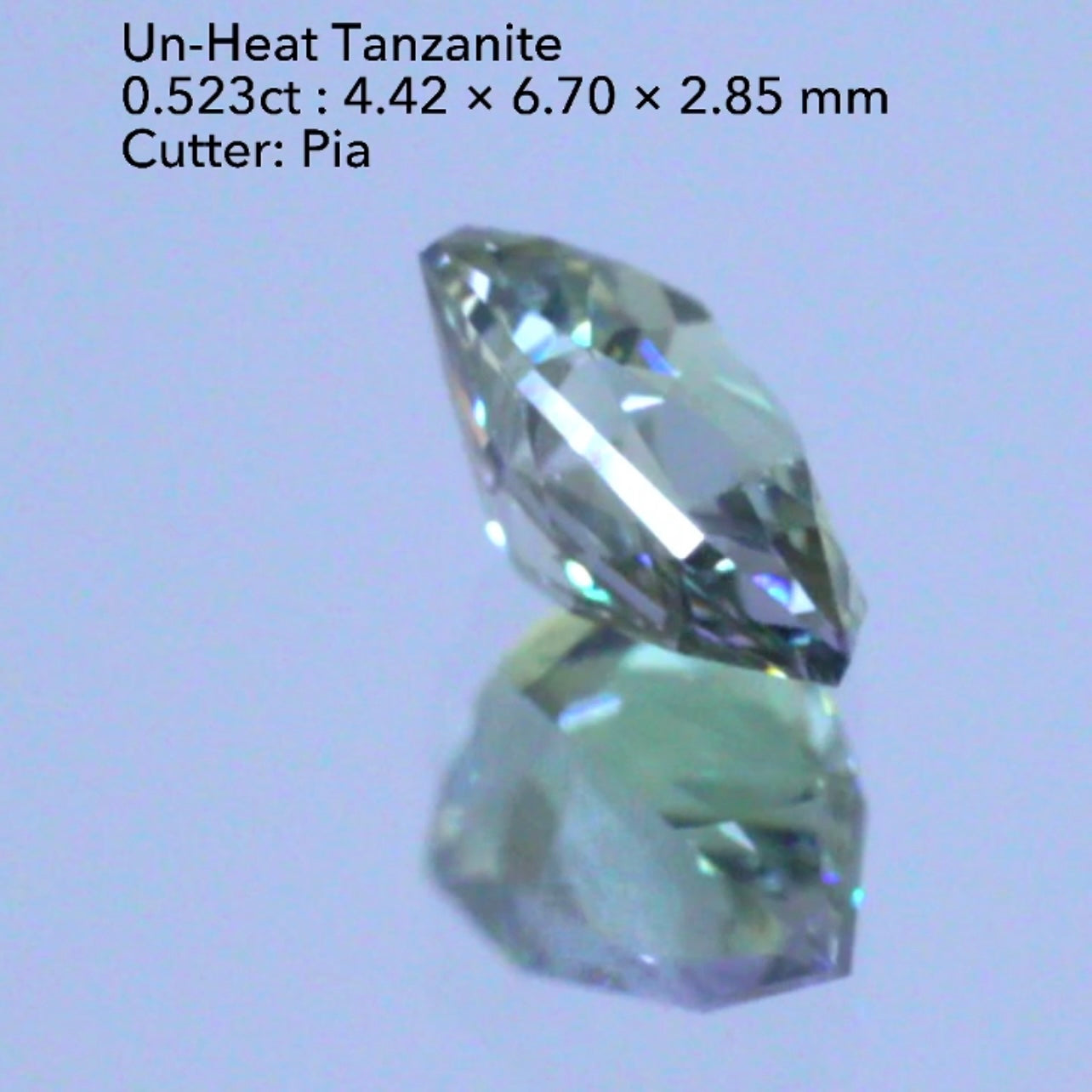 淡い美色グリーンの非加熱ゾイサイト(タンザナイト)0.523ct💎ピアッちゃん作品✨