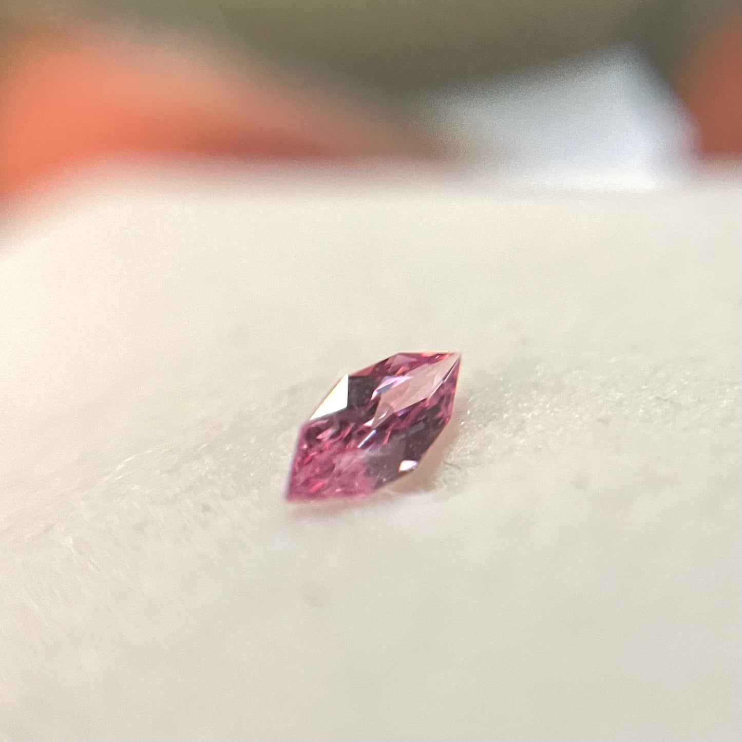 可憐なマーキスに花蓮なピンク🪷✨パパラチァサファイア0.133ct ピアッちゃん作品