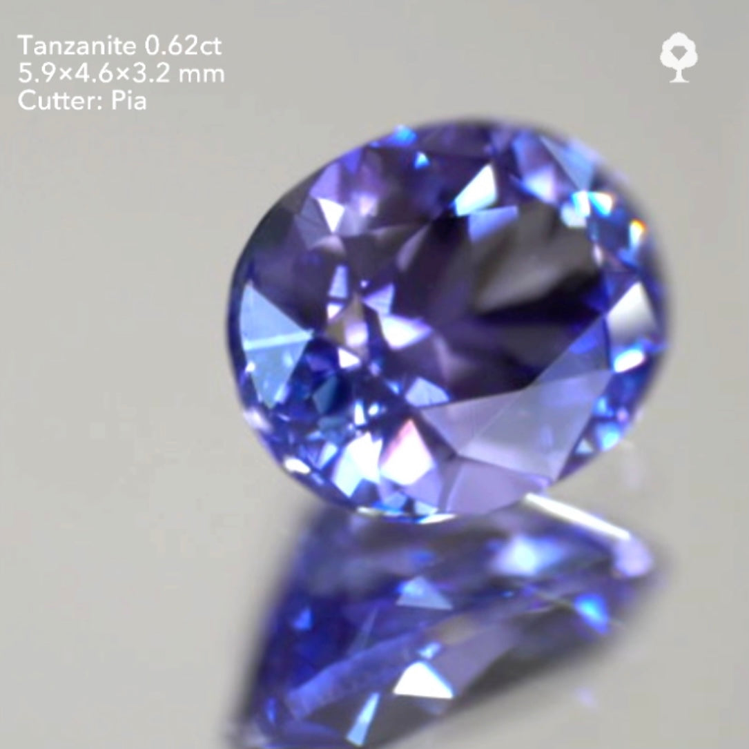 【SOLD OUT】本店に久々の登場✨端正なオーバルのタンザナイト0.62ct✨ピアッちゃん作品(LIVE中のお問合せ一番乗り特価でのご紹介です)