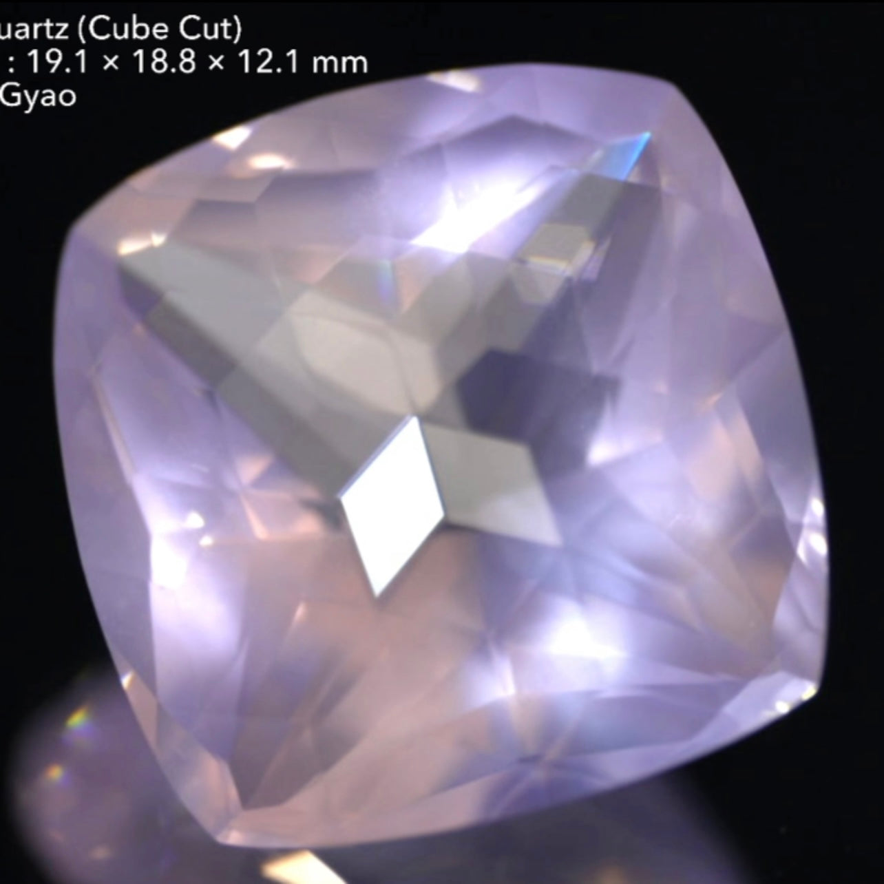 春爛漫🌸🍃カットも質もハイレベル👏キューブカットで仕上げた大粒ローズクォーツ23.36ct🎁✨ゲオちゃん作品👍3/14スタート〜4/21終了🤣