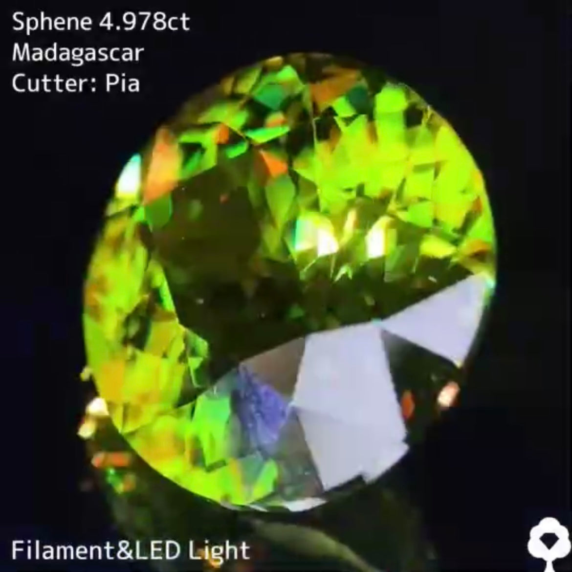 【マダガスカル産極上グリーン】スフェーン 4.978ct