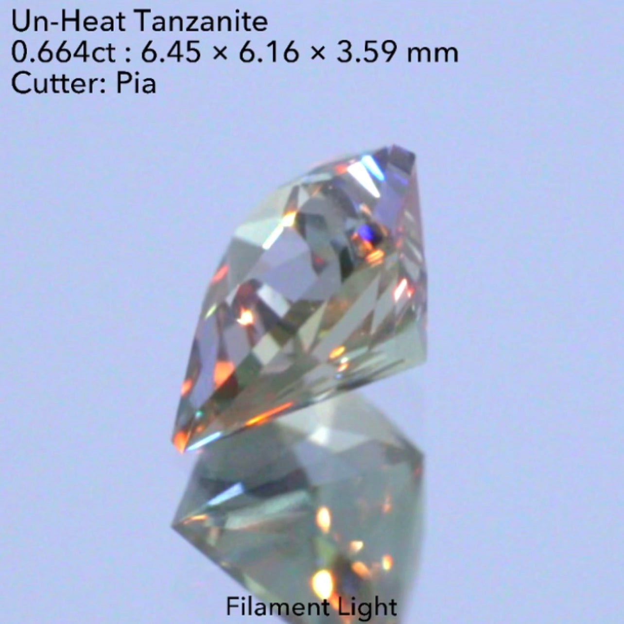 ついに出たァ〜‼️美しき“宝石形”の非加熱ゾイサイト(タンザナイト)0.664ct💎ピアッちゃん作品✨