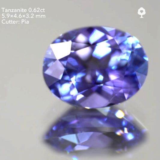 【SOLD OUT】本店に久々の登場✨端正なオーバルのタンザナイト0.62ct✨ピアッちゃん作品(LIVE中のお問合せ一番乗り特価でのご紹介です)