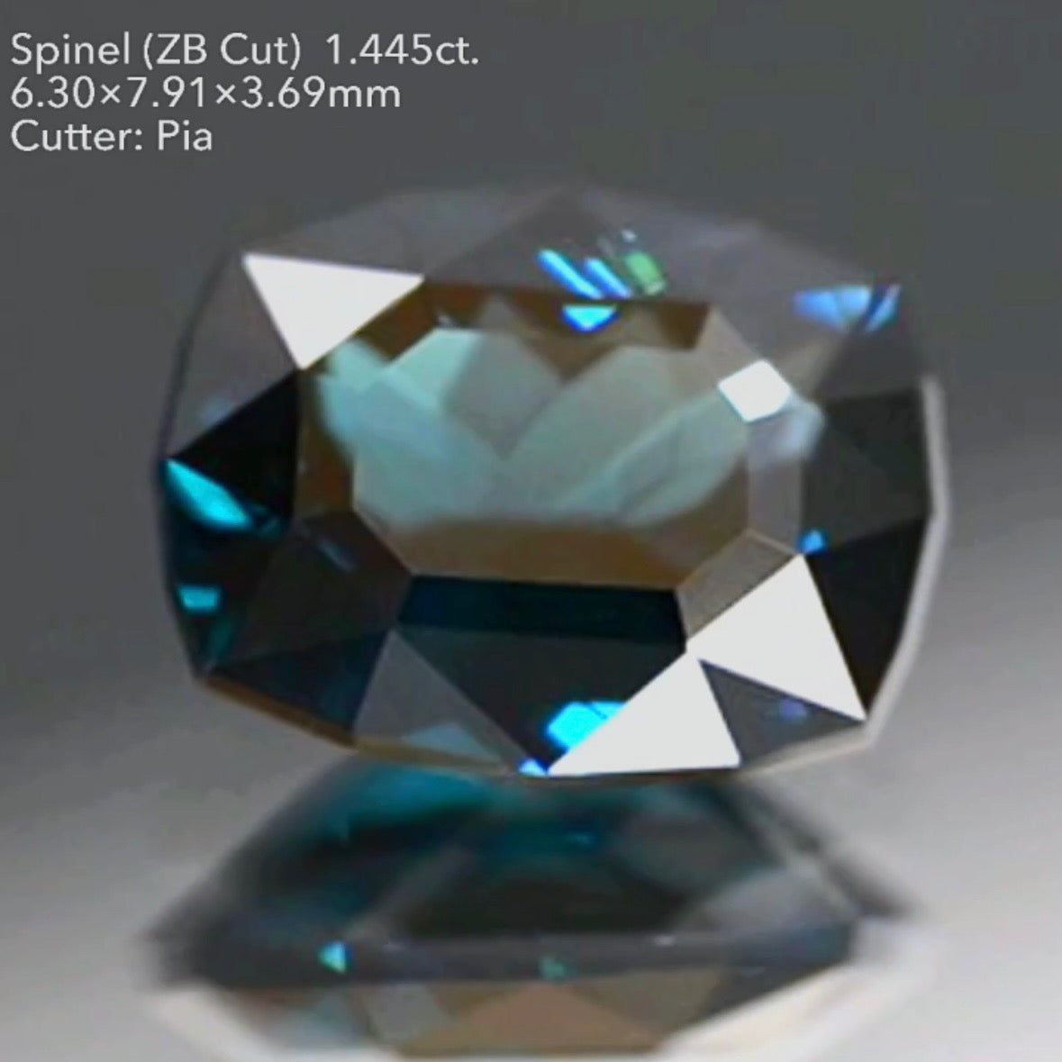 【お客さま専用ページ】インディコライト⁉️深海の色🐳をしたスピネル 1.445ct ZBカット ピアッちゃん作品