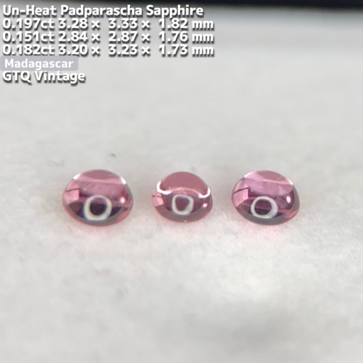 【お客様専用ページ】パパラチアカボション3コセット