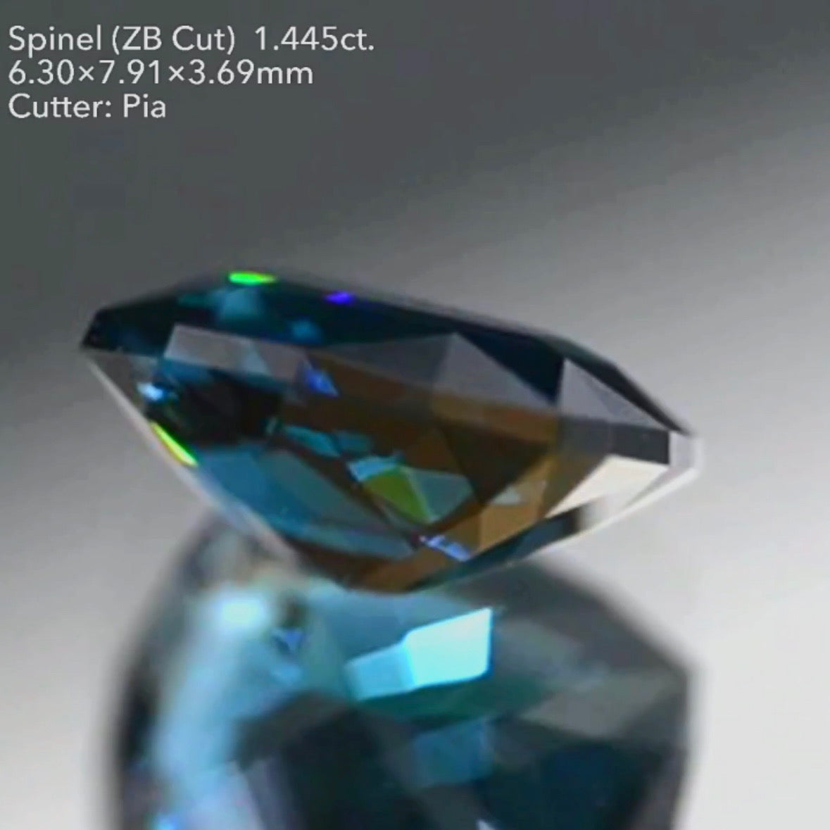 【お客さま専用ページ】インディコライト⁉️深海の色🐳をしたスピネル 1.445ct ZBカット ピアッちゃん作品