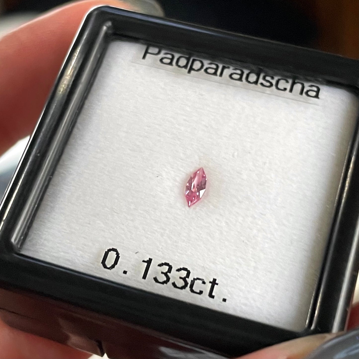 可憐なマーキスに花蓮なピンク🪷✨パパラチァサファイア0.133ct ピアッちゃん作品