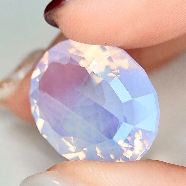 ご当選者さま専用【勝手にチャットプレキャン🎁NaNa Fujiko杯💎】バイカラーチックなミルキーアメジスト18.654ct✨ピアッちゃん作品〜宝石形が浮かぶZBカット〜