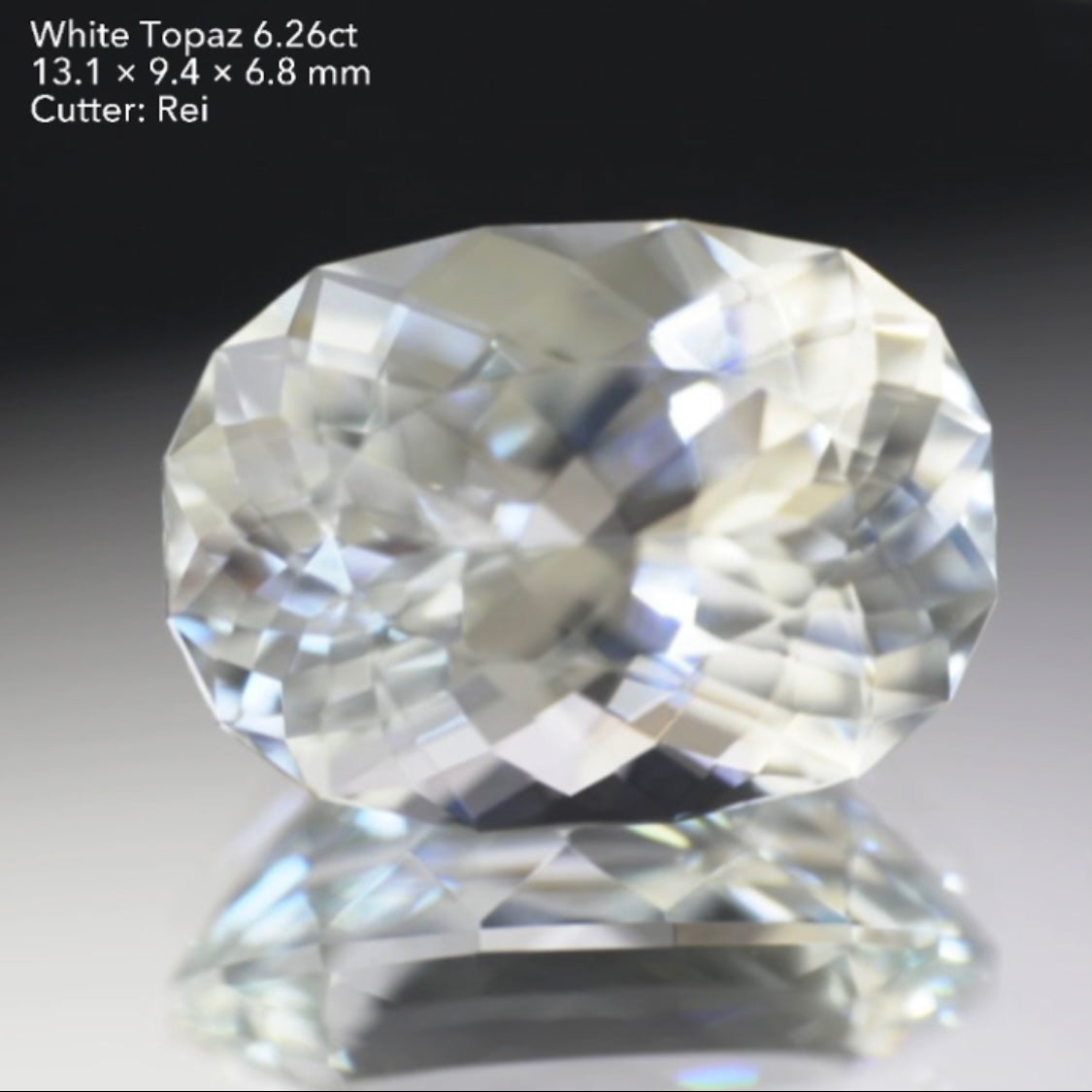 ファンシーカットのホワイトトパーズ6.26ct✨レイちゃん作品