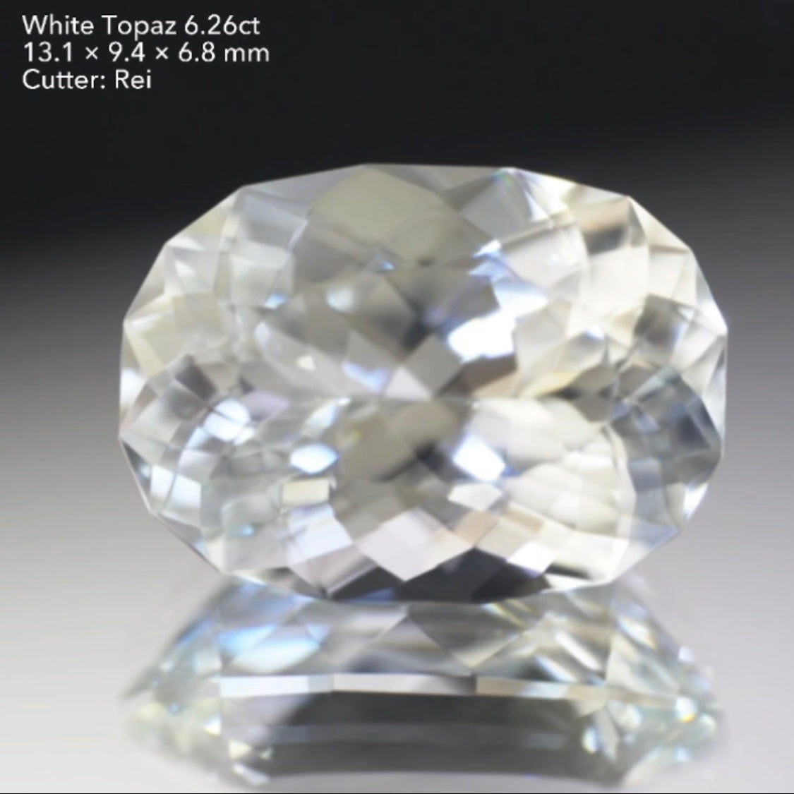 ファンシーカットのホワイトトパーズ6.26ct✨レイちゃん作品