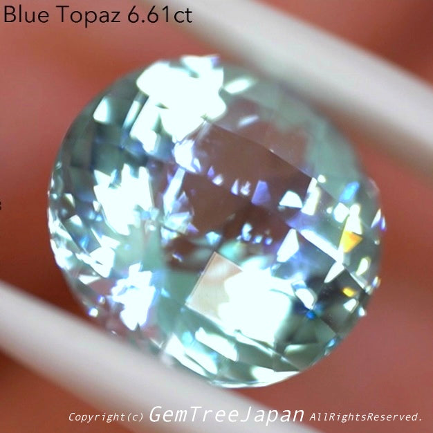 すんげえ輝き✨ピアッちゃん作“くらら&ダリア”カット💎ブルートパーズ6.61ct