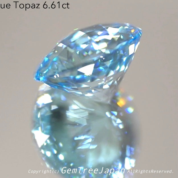すんげえ輝き✨ピアッちゃん作“くらら&ダリア”カット💎ブルートパーズ6.61ct