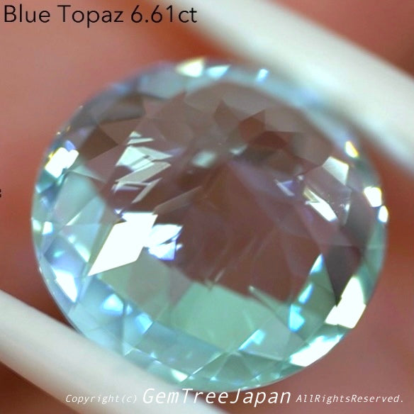 すんげえ輝き✨ピアッちゃん作“くらら&ダリア”カット💎ブルートパーズ6.61ct