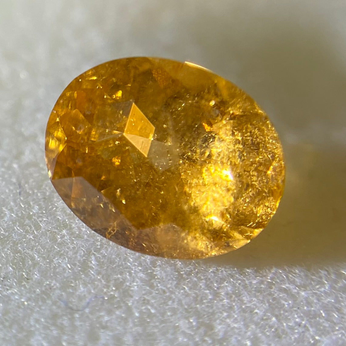 【キューブスターカット】スペサタイト(マンダリン)ガーネット 1.16ct✨ゲオちゃん作品