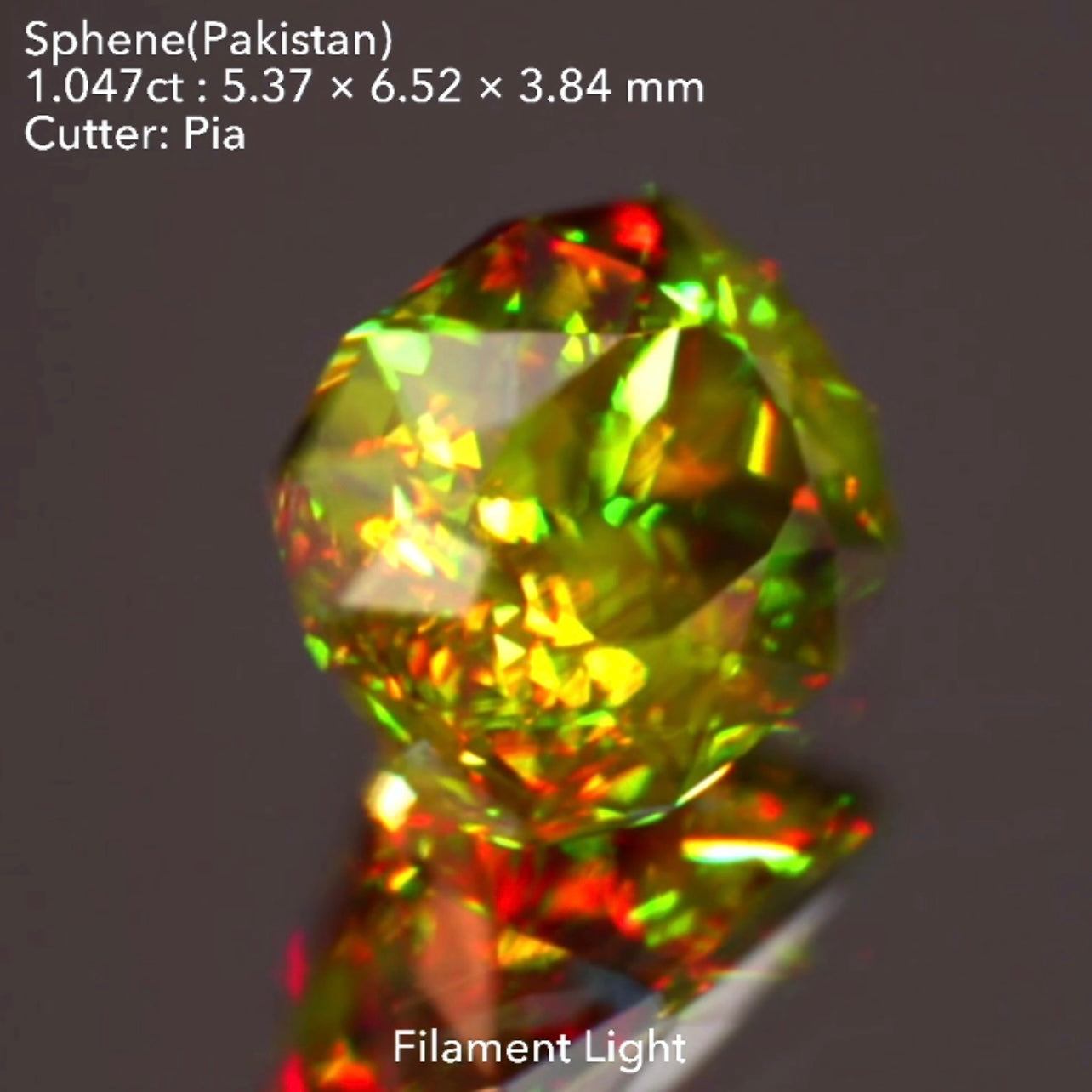 【SOLD OUT】パキスタン産スフェーン1.047ct💎ピアッちゃん作品🌈こちらはお問合せ一番乗り特価でご紹介です♪