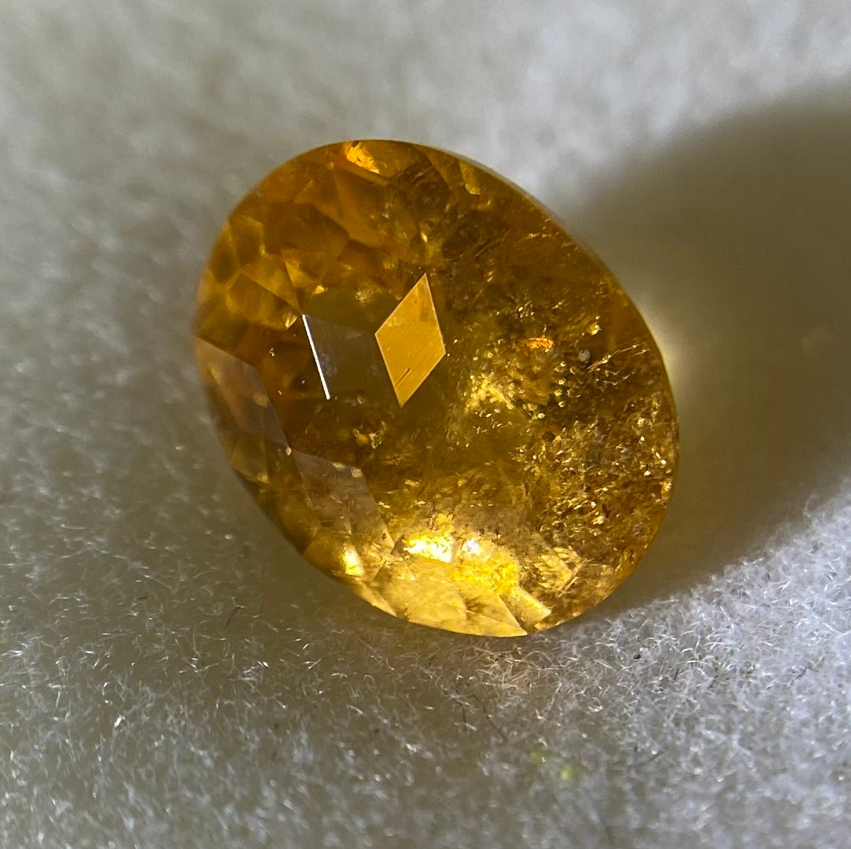 【キューブスターカット】スペサタイト(マンダリン)ガーネット 1.16ct✨ゲオちゃん作品