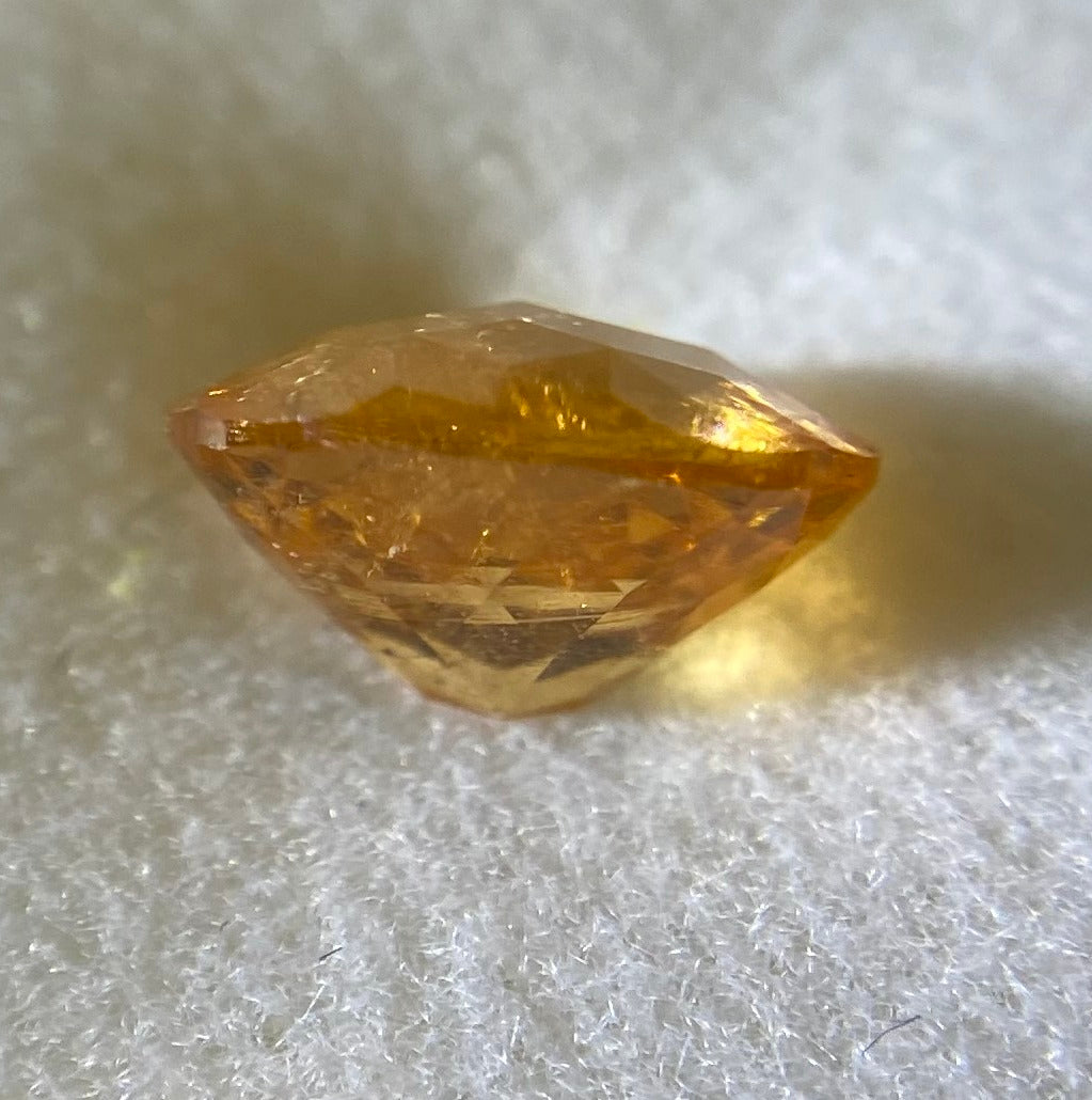 【キューブスターカット】スペサタイト(マンダリン)ガーネット 1.16ct✨ゲオちゃん作品