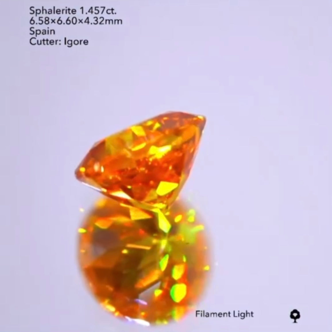 整ったラウンドカットで堂々と輝く🔥スファレライト1.457ct./イガちゃん作品
